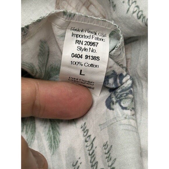 Vintage Harley Davidson Hawaiian Shirt Mens Large Green Honolulu Motorcycle - Picture 7 of 11